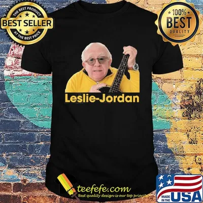 Leslie jordan playing guitar shirt