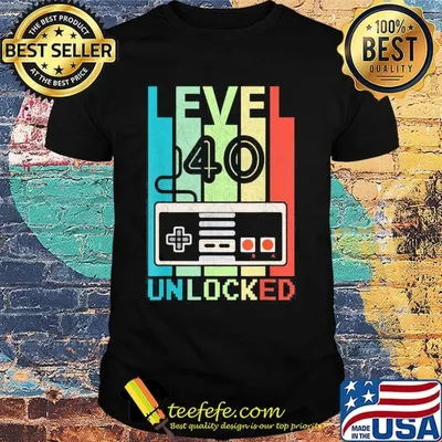 Level 40 unlocked vintage retro shirt