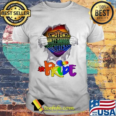 Lgbt blood insides motor harley-davidson cycles pride shirt