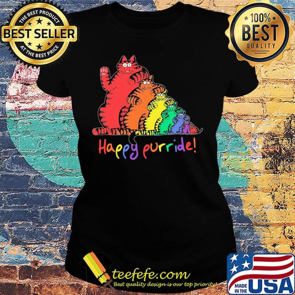 Lgbt cat happy purride s Ladies tee Lgbt cat happy purride s Ladies tee
