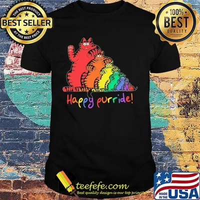 Lgbt cat happy purride shirt