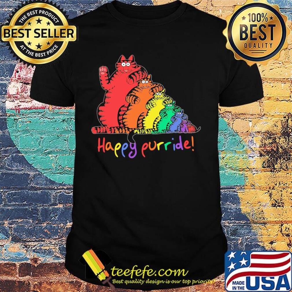 Lgbt cat happy purride shirt