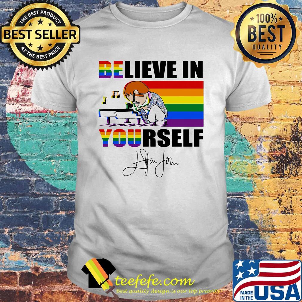 Lgbt charlie brown believe in yourself signature shirt