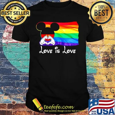 Lgbt flag mickey mouse love is love shirt