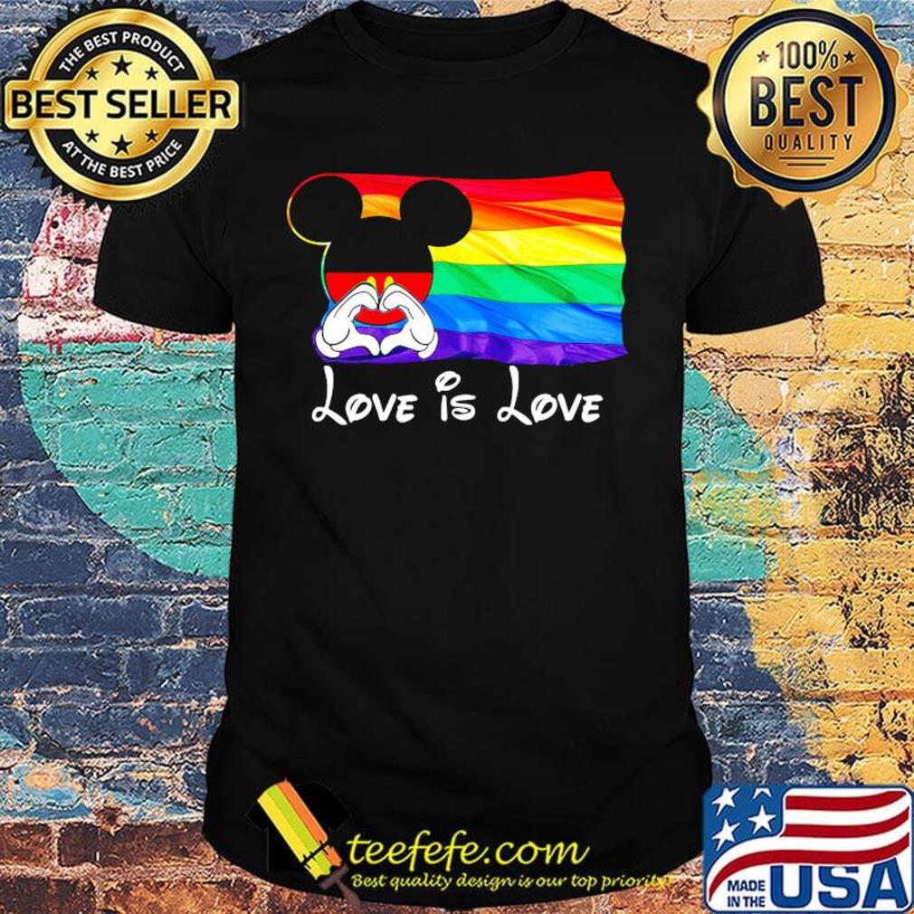 Lgbt flag mickey mouse love is love shirt