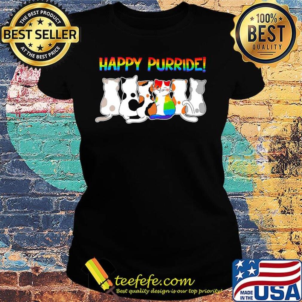 Lgbt happy purride cats s Ladies tee Lgbt happy purride cats s Ladies tee