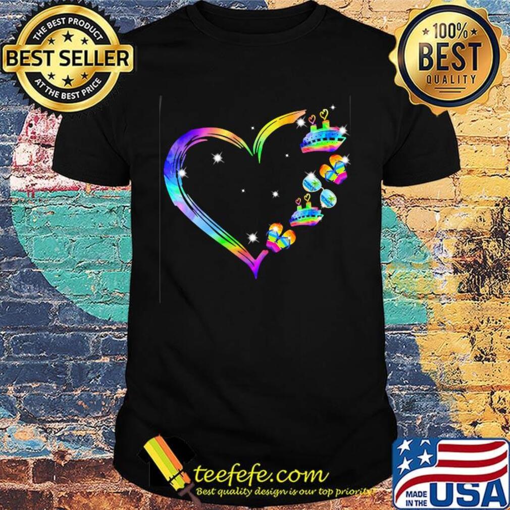 LGBT heart flip-flops ship glasses shirt