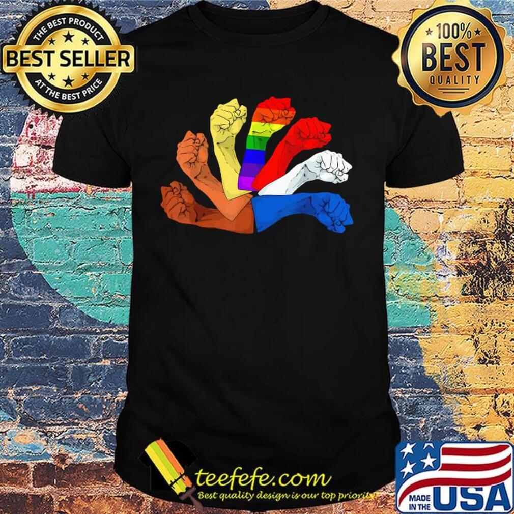 Lgbt juneteenth fist black lives matter shirt
