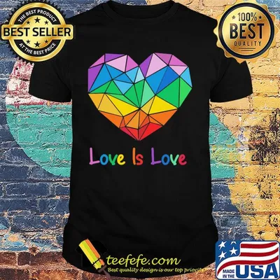 Lgbt love is love heart shirt
