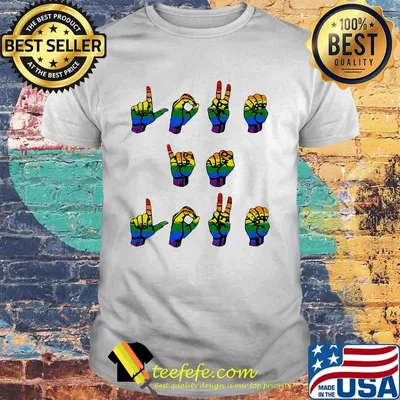 Lgbt love is love sign language shirt