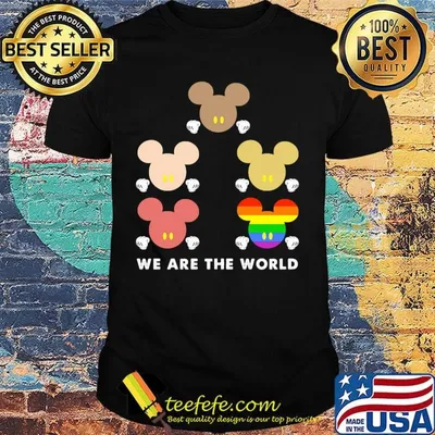 Lgbt mickey mouse we are the world black lives matter shirt
