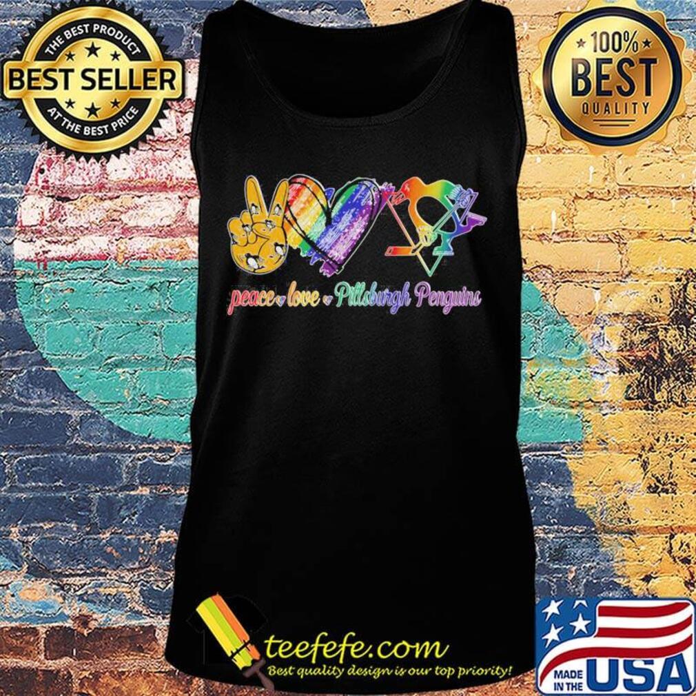 Lgbt peace love pittsburgh penguins s Tank top Lgbt peace love pittsburgh penguins s Tank top