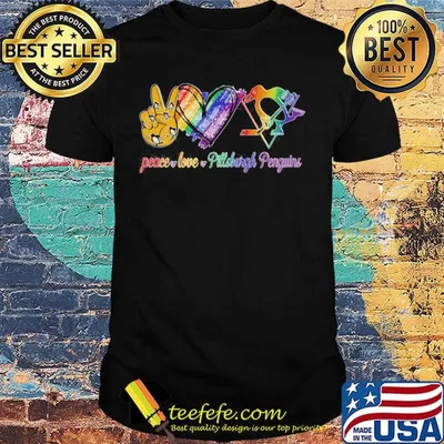Lgbt peace love pittsburgh penguins shirt