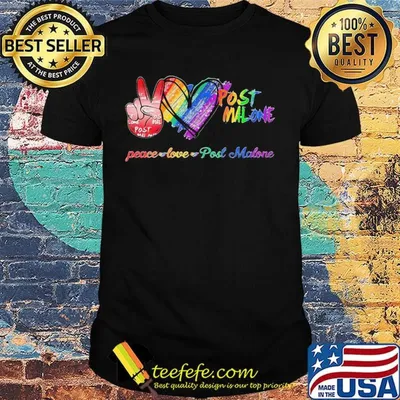 Lgbt peace love post malone shirt