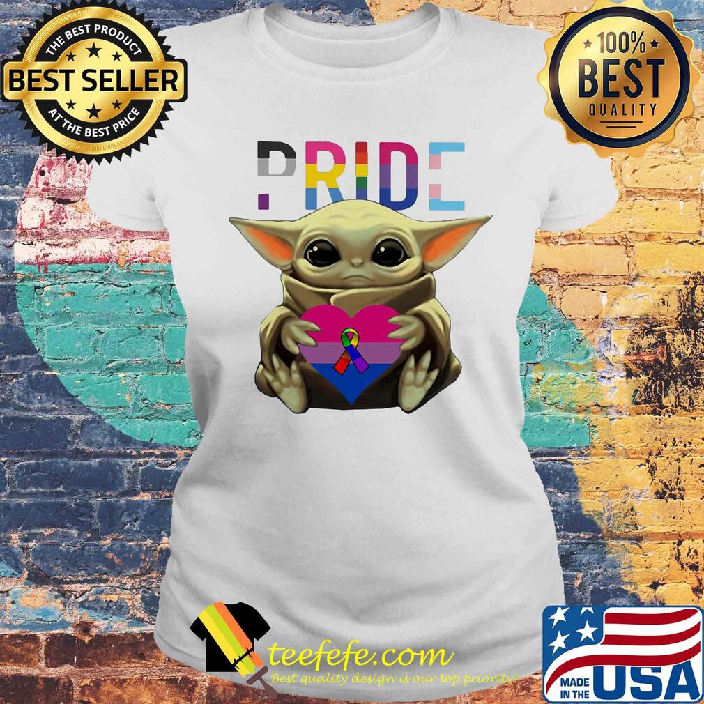 Lgbt pride baby yoda hug heart cancer awareness s Laides tee Lgbt pride baby yoda hug heart cancer awareness s Laides tee