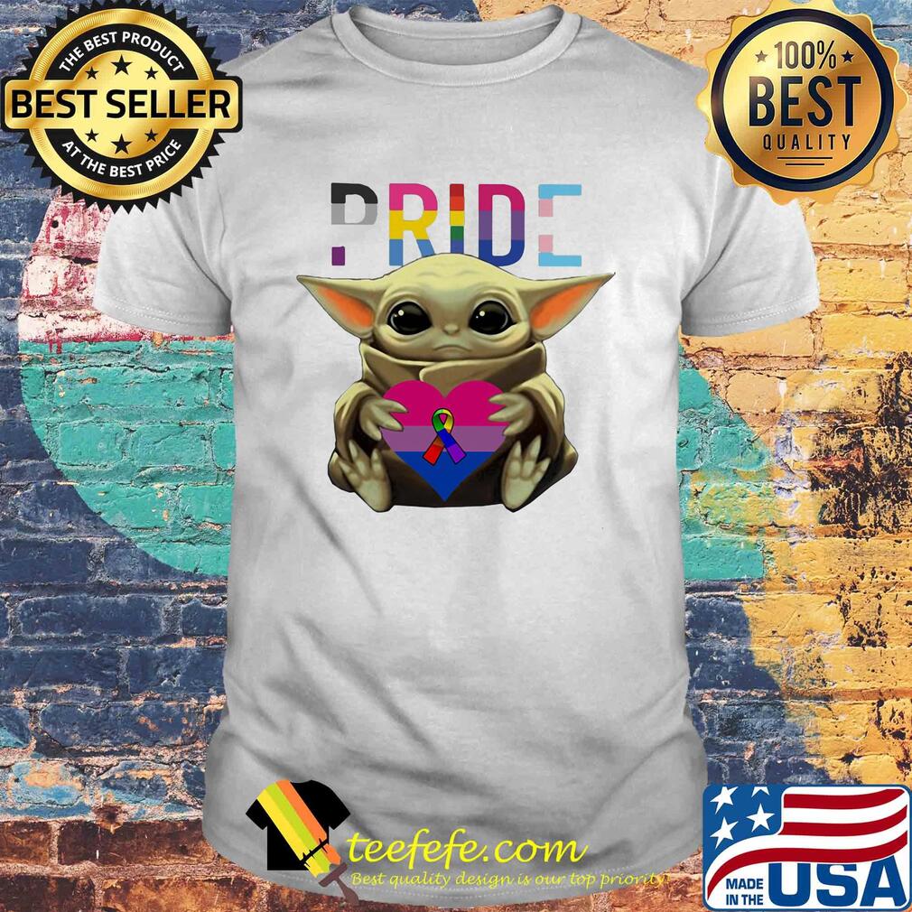 Lgbt pride baby yoda hug heart cancer awareness shirt Lgbt pride baby yoda hug heart cancer awareness shirt