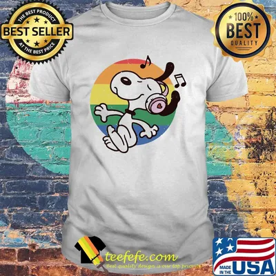 Lgbt snoopy listening to music vintage shirt