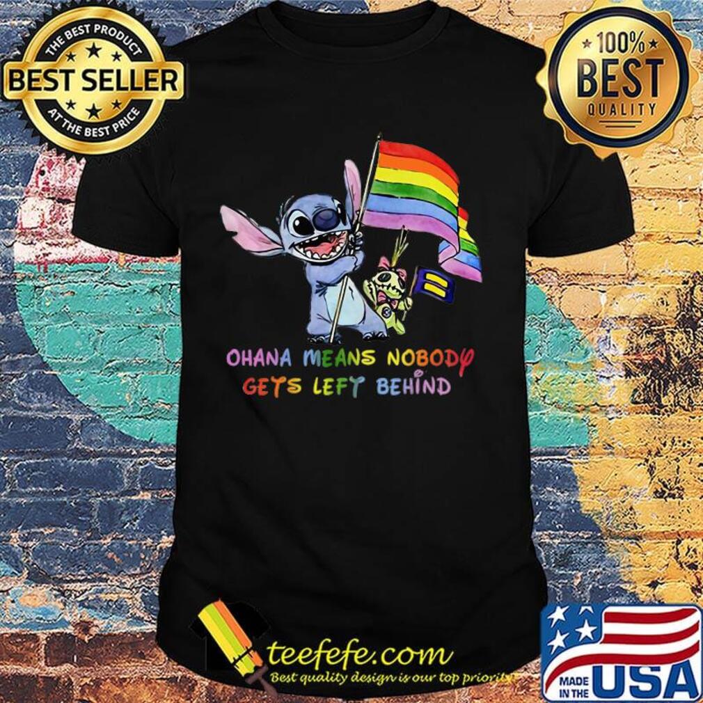 Lgbt stitch and scrump ohana means nobody gets left behind shirt Lgbt stitch and scrump ohana means nobody gets left behind shirt