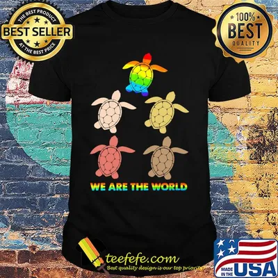 Lgbt turtle we are the world shirt
