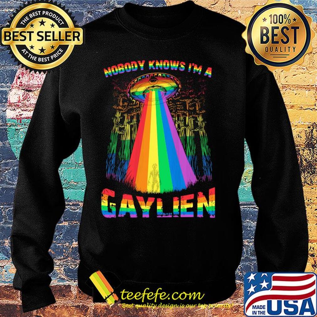 Lgbt ufo nobody knows im a gaylien s Sweater Lgbt ufo nobody knows im a gaylien s Sweater