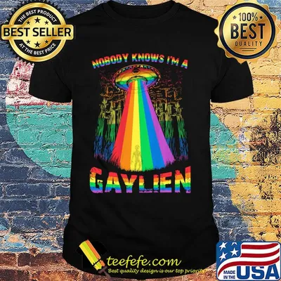 Lgbt ufo nobody knows im a gaylien shirt