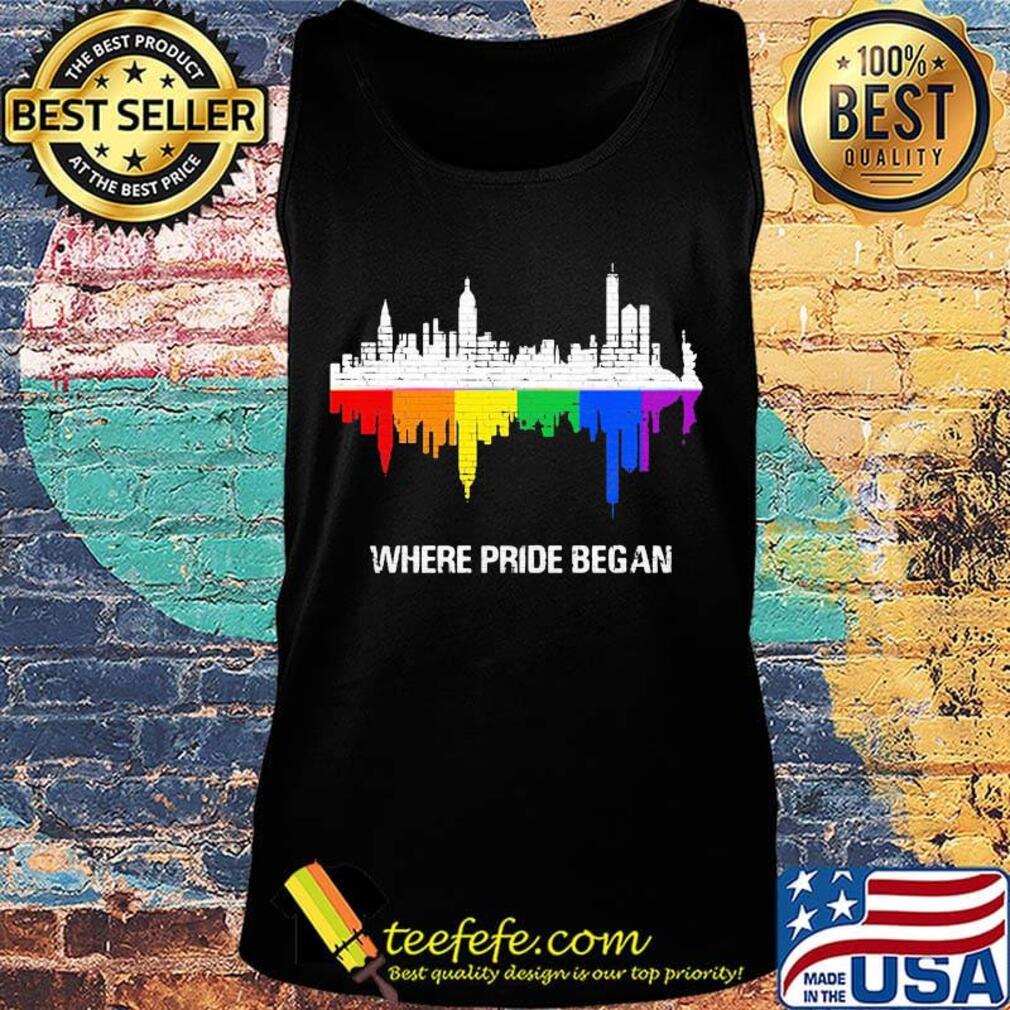 Lgbt where pride begin rainbow flag city s Tank top Lgbt where pride begin rainbow flag city s Tank top