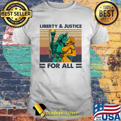 Liberty & Justice For All LGBT Vintage Retro Shirt