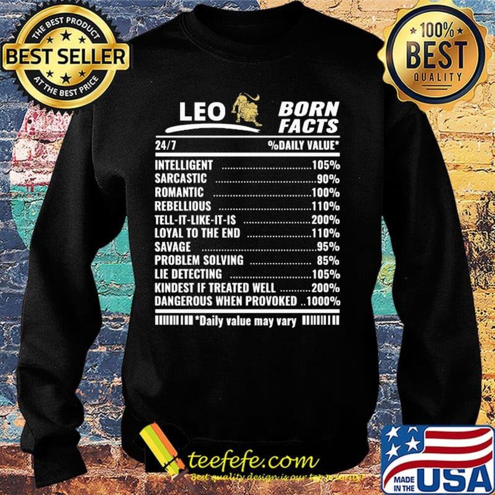 Lion leo born facts daily value may vary s Sweater Lion leo born facts daily value may vary s Sweater
