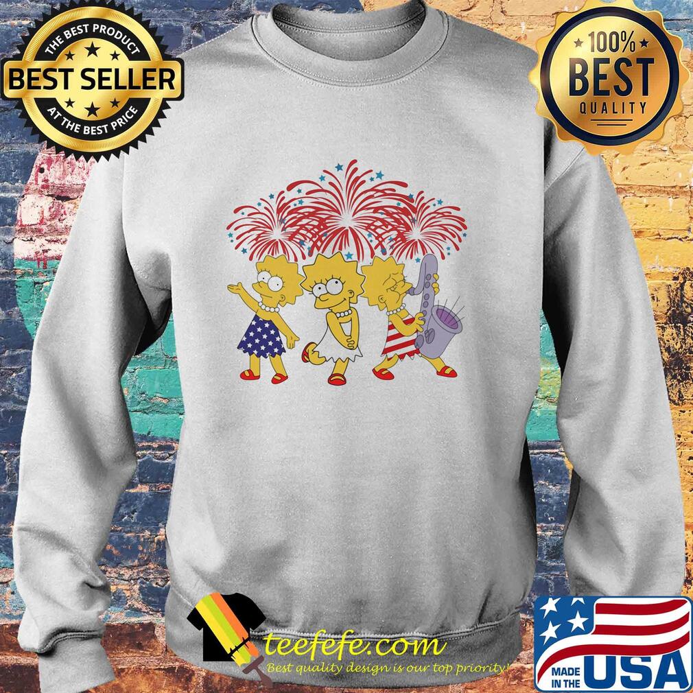 Lisa simpson firework american flag independence day s Sweater Lisa simpson firework american flag independence day s Sweater