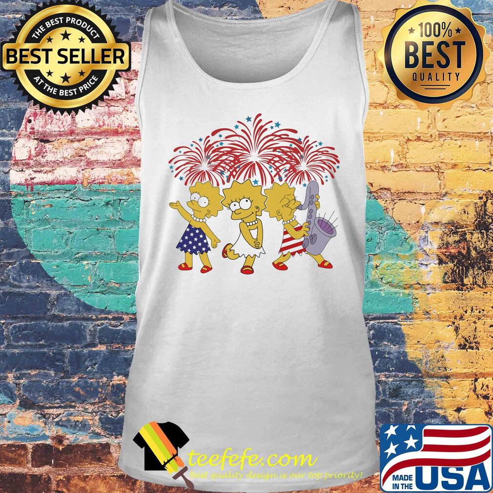 Lisa simpson firework american flag independence day s Tank top Lisa simpson firework american flag independence day s Tank top