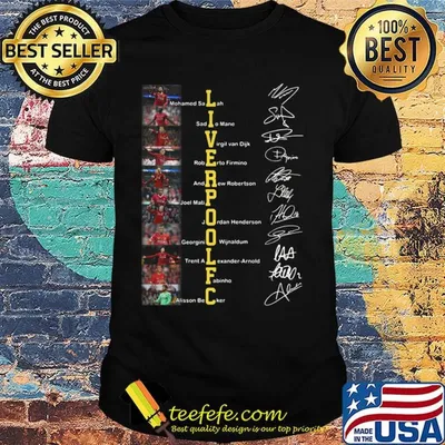 Liverpool fc football players signatures shirt