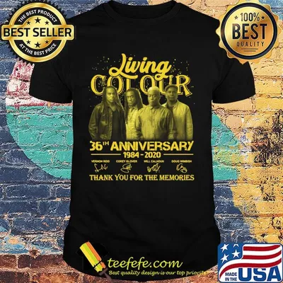 Living colour 36th anniversary 1984 2020 thank you for the memories signatures shirt