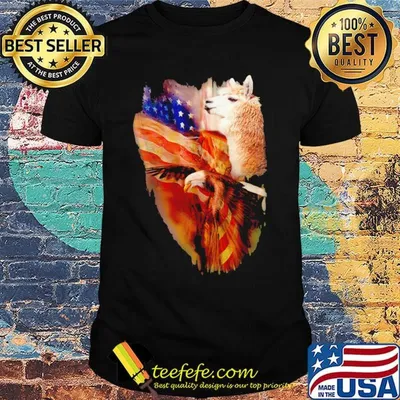 Llama American Wings Independence Day Shirt