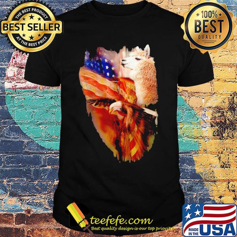Llama American Wings Independence Day Shirt
