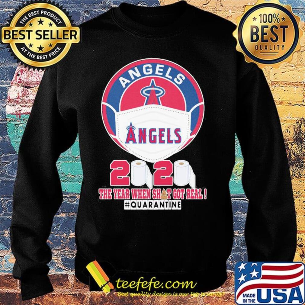 Los angeles angels baseball mask 2020 the year when shit got real quarantine toilet paper s Sweater Los angeles angels baseball mask 2020 the year when shit got real quarantine toilet paper s Sweater