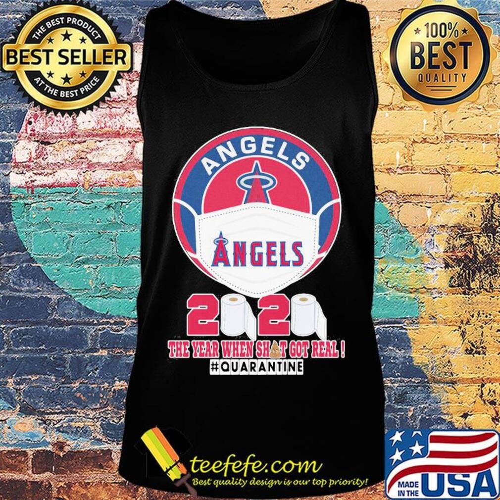 Los angeles angels baseball mask 2020 the year when shit got real quarantine toilet paper s Tank top Los angeles angels baseball mask 2020 the year when shit got real quarantine toilet paper s Tank top