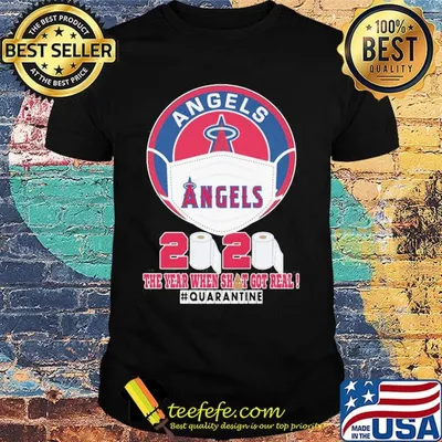 Los angeles angels baseball mask 2020 the year when shit got real quarantine toilet paper shirt