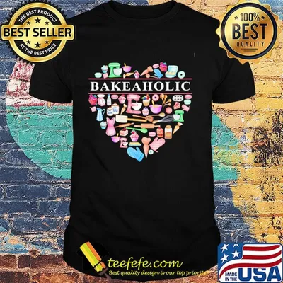 Love bake a holic heart shirt