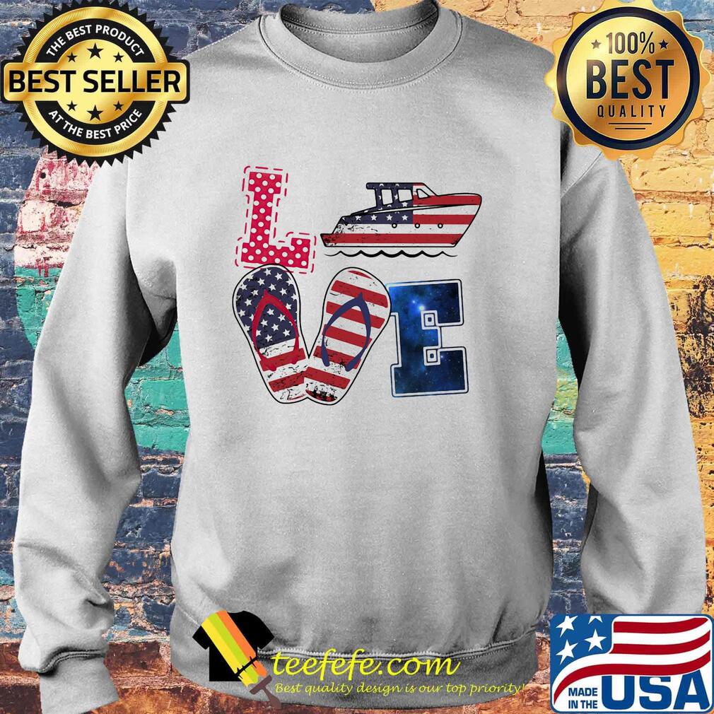 Love boating sandals american flag independence day s Sweater Love boating sandals american flag independence day s Sweater