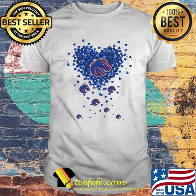 Love boise state broncos logo hearts shirt