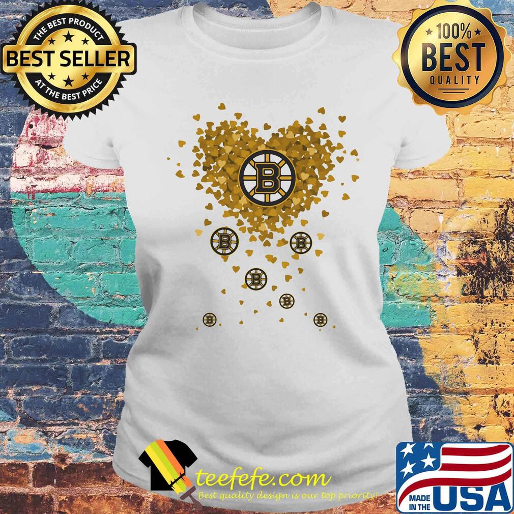 Love boston bruins hockey logo hearts s Laides tee Love boston bruins hockey logo hearts s Laides tee