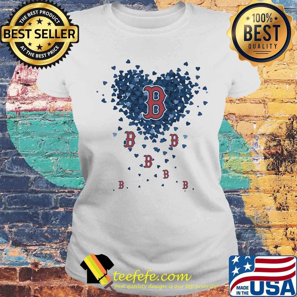 Love boston red sox baseball logo hearts s Laides tee Love boston red sox baseball logo hearts s Laides tee