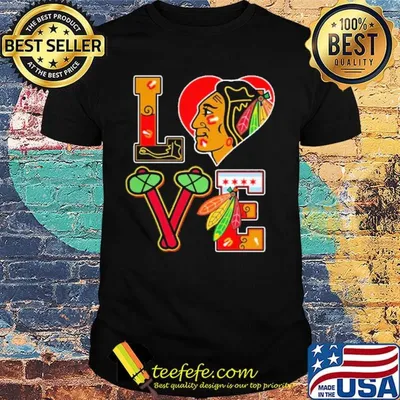 Love chicago blackhawks football team shirt