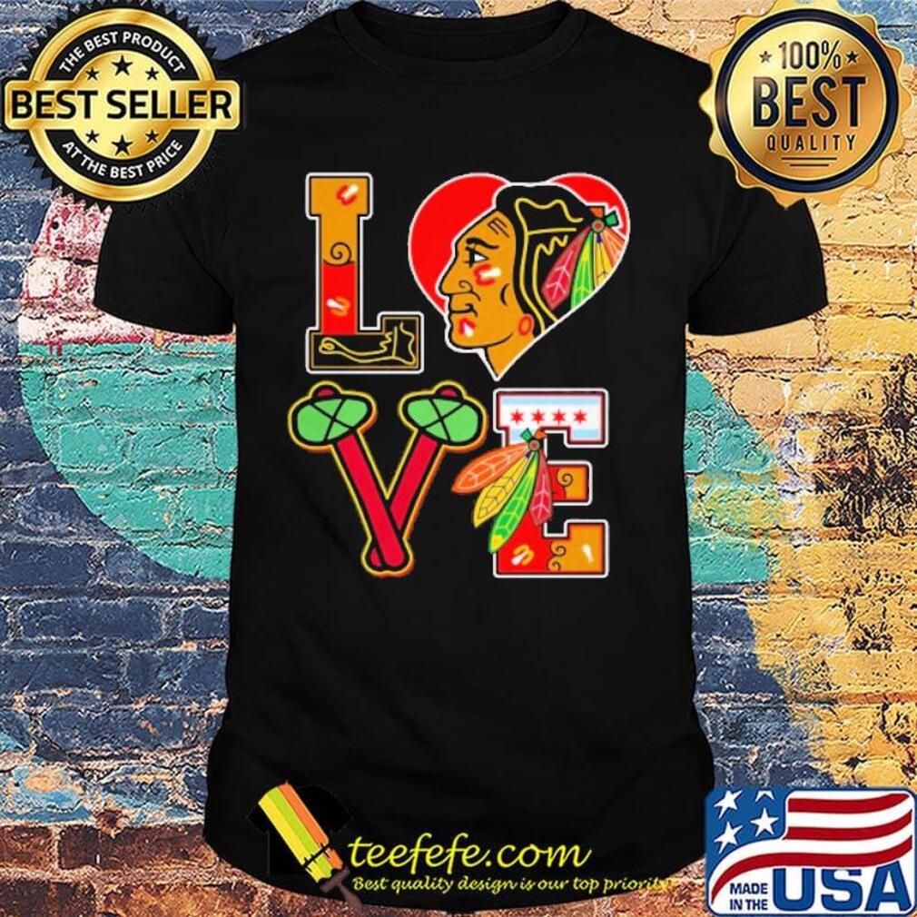 Love chicago blackhawks football team shirt