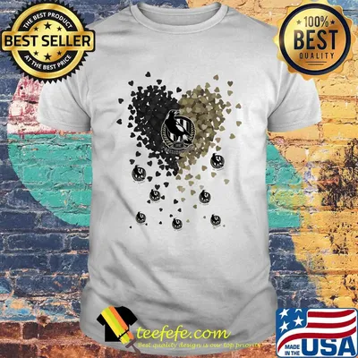 Love collingwood magpies logo hearts shirt