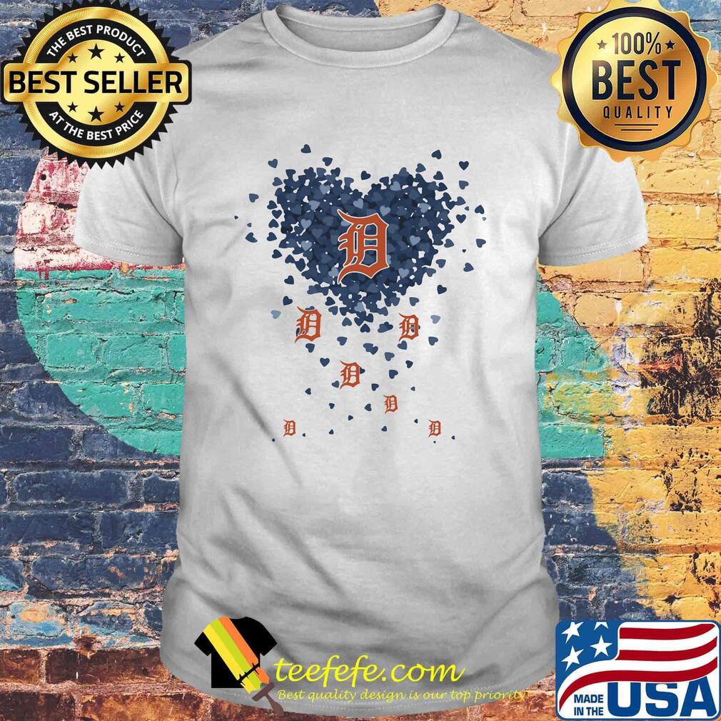 Love detroit tigers hearts shirt
