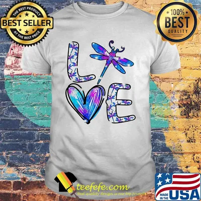 Love dragonflies heart diamond shirt