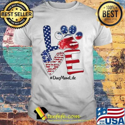 Love heart paw American flag veteran Independence Day shirt