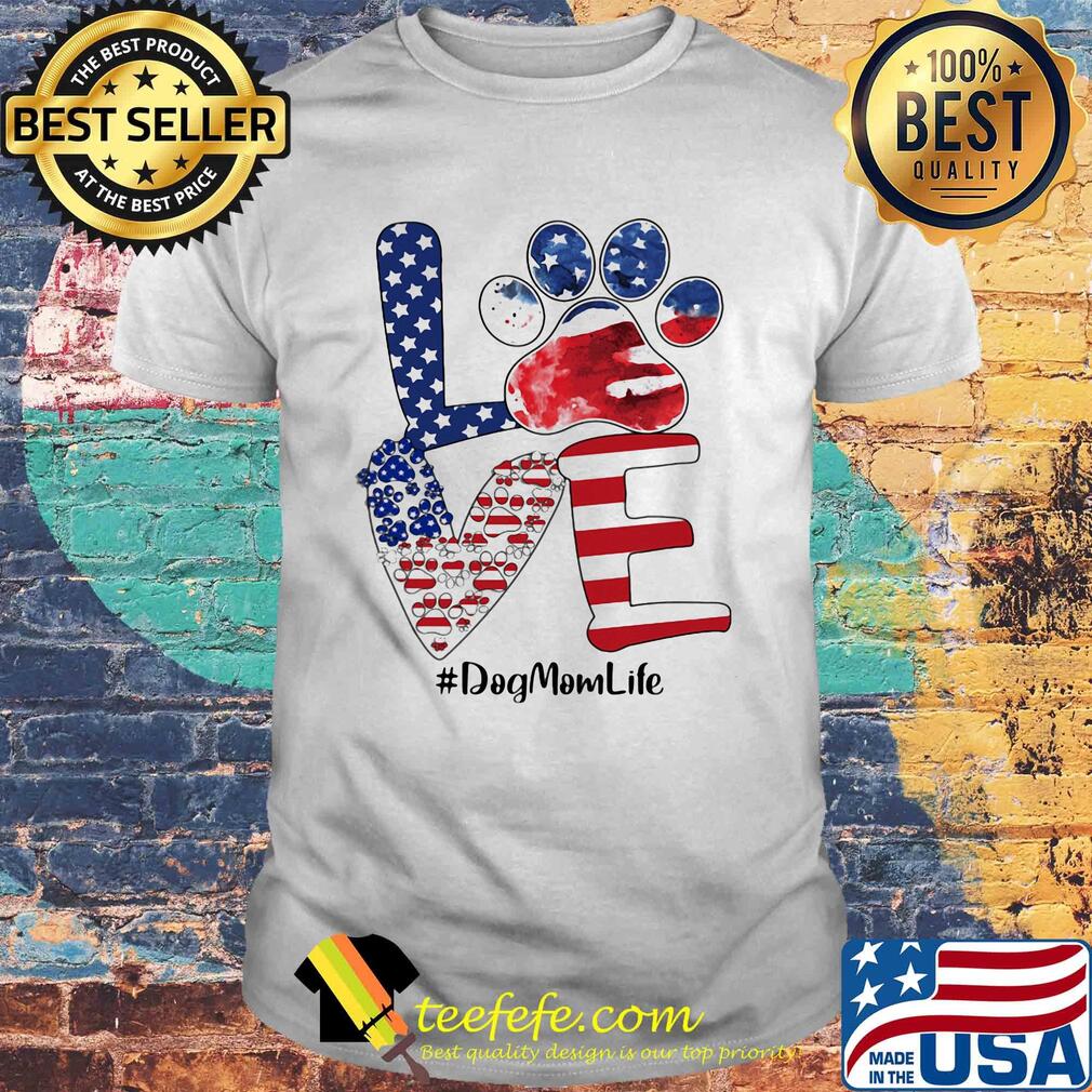 Love heart paw American flag veteran Independence Day shirt