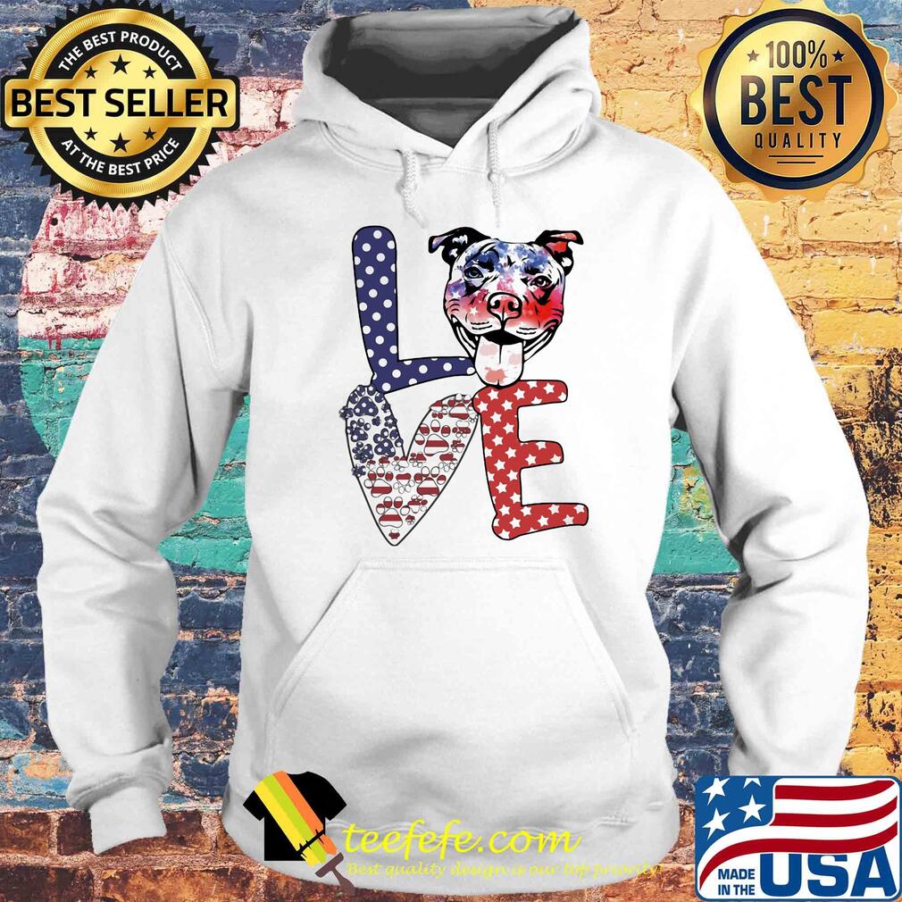 Love heart pitbull paw American flag veteran Independence Day s Hoodie Love heart pitbull paw American flag veteran Independence Day s Hoodie